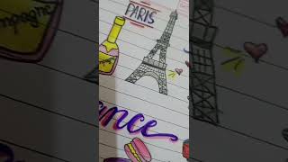 Doodle art #france #paris #eiffeltower #doodle #shorts