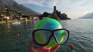 Yo Baller jumping in Malcesine in Lake Garda