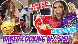 BAKED 😶‍🌫️🍃 COOKING WITH SISI 👩🏼‍🍳 CHICKEN DIP *GONE WRONG* 🤣😭