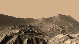 Mojave Crater Wall - HiRISE DEM Animation