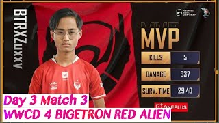 WWCD BTR RED ALIEN!! PMGC 2020 Finals Day 3 Match 3