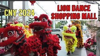 Chinese New Year 2024 Lion Dance Spectacle in the Shopping Mall, Sarawak, Malaysia. 🧨🧧🇲🇾