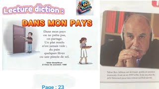 Lecture diction : Dans mon pays de Taher Benjelloun/ mes apprentissages en français 5è AEF