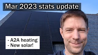 Stats update - Mar 2023 - A2A heating, plus new solar!