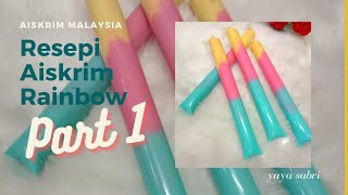 Tiktok resepi aiskrim malaysia perisa rainbow