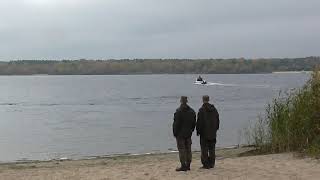 Митинг - "Переправа" - венок в воды Днепра