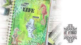 Be in love with your life art journal page with Josefine