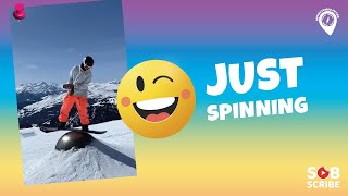 😲 Just Spinning | Skiing | Snowboarding | Snowboard Tricks 🔥 ADVENTURES FEVER #shorts