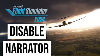 How to Turn Off Screen Narrator Reader in Microsoft Flight Simulator 2024