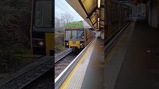 Tyne and Wear Metro Metrocar arriving at Newcastle Airport