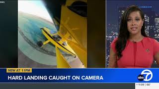 Rough landing for small plane in Los Angeles