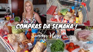 COMPRAS de SUPERMERCADO da SEMANA 🍉 * reposição de alimentos *, Total das Compras  | Summer Vlogs