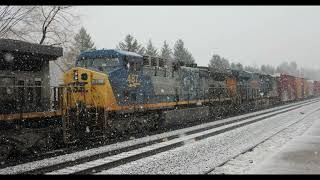 HD Railfanning CSXT in New England Includes Freshly painted CW44AC #473 Early January 2023