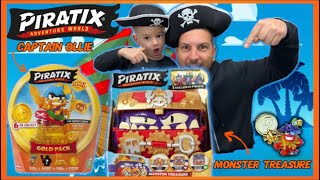 Cofre PIRATIX Monster Treasure Y Gold Pack Captain Ollie  "UNBOXING"