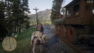 Red Dead Redemption 2_brisco barely survives the train, but at what cost