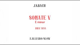 J.S.Bach FLUTE SONATA in E minor, BWV 1034/accompaniment 2.ALLEGRO SLOW