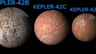 KEPLER-42 PLANETS VS EARTH SIZE COMPARISON