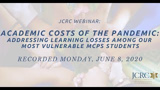 JCRC Webinar: Academic Costs of the Pandemic