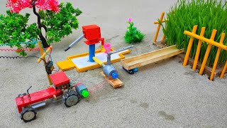 diy mini water pump science project | diy tractor | water pump | hand pump | @KeepVilla