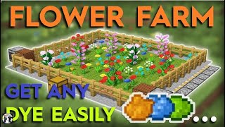 Easiest Flower/Dye Farm in Minecraft 1.20.1  Tutorial