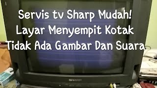 Tv Sharp Layar Menyempit Tidak Ada Gambar