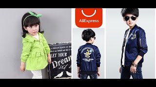 AliExpress / Осенняя Куртка для Мальчиков и куртка Тренч для девушек / распаковка / Unboxing