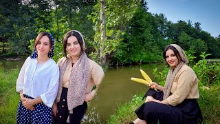 Village girls in nature: Cooking food in the countryside of northern Iran|Village vlog|life style