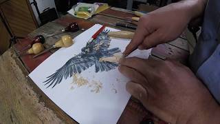 Crow Carving