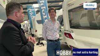 review primeur Hobby Prestige 560 UL € 2994,= korting Hobby caravans 2023 nu bij Meerbeek Caravans