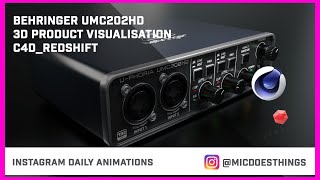 Behringer UMC202HD / 3D Product Visualisation - C4D_Redshift