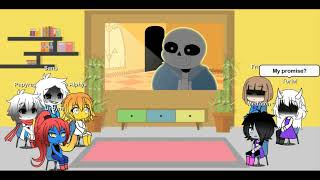 Undertale react to Sans stronger than you