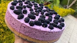 اسرع تشيز كيك |تشيز كيك بالتوت | حلويات رمضان |bluberrycheesecake|cheesecake