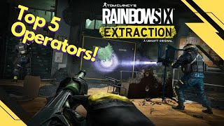 Rainbow Six Extraction Top 5 Best Operators