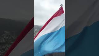 Lux Flag in Vianden Castle #viral #europe #luxembourg #shortsvideo #nature #shortsfeed #shorts