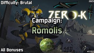 Zero-K | All Bonuses, Difficulty: Brutal, Campaign: Romolis