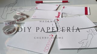 DIY PAPELERÍA COREANA No.9 _ CHERRY THEME🍒 ( stickers, washi, post it ) SIN IMPRIMIR