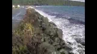 Oak Bay, WA.  Waves at very high tide. 1/11/2014 at 1:30PM