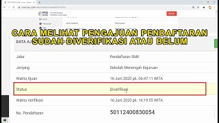 Cara Melihat hasil Verifikasi PPDB Online 2020