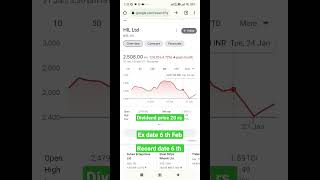 Divident stock which gives 20 rs, exdate and record date is 6th Feb 2023 #nse #nifty