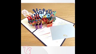 💌 Presents & Happy Birthday Pop-Up Card 🎁