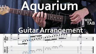 Saint-Saëns  (Aquarium | Play-Along Tab | electric guitar)