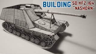 Building 🇩🇪Nashorn🇩🇪 Self-propelled Gun #papercraft #building #fypシ #military #model #tank #art