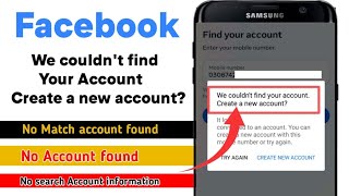 We Couldn't Find Your Account Create A New Account Facebook|Facebook we couldn't create your account