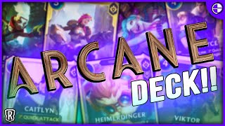 [NEW] Arcane Deck in LoR!! | Jayce Heimer Vi Jinx Caitlyn Deck From Arcane!!