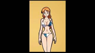 Female muscle cartoon Nami muscle growth after training 2 years