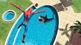 GTA 5 | Spiderman Water Falls & Ragdoll Jumps