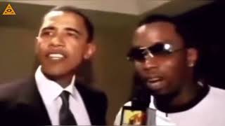 Barack Obama and P. Diddy sweating together.