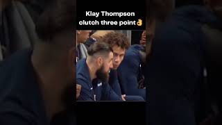 Watch Klay Thompson three point clutch against the New Orleans Pelicans and their reactions🤣 #shorts