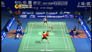 china open badminton 2011 Semi Final Joachim Fischer Nielsen Christinna Pedersen vs Songphon Anugritayawon Kunchala Voravichitchaikul China Open Badminton 20111