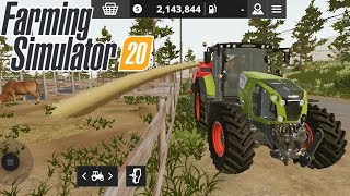 cow 🐄 feeding straw bales | collect hay bales | fs 20 | farming simulator 20